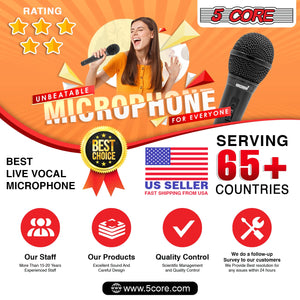 5 CORE Premium Vocal Dynamic Cardioid Handheld Microphone
