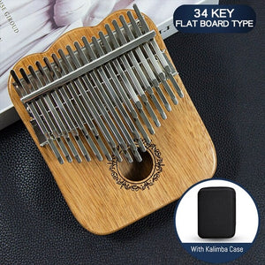 34 Keys Kalimba Solid Wooden Thumb Piano Children Enlightened Keyboard