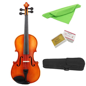 4/4 Acoustic Viola Kit With Case Bow Rosin Wiping Rag For Beginners