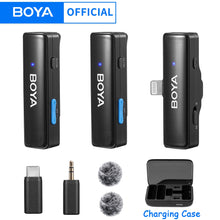 Load image into Gallery viewer, BOYA BOYALINK Wireless Lavalier Lapel Microphone for iPhone Android