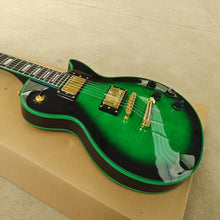 Load image into Gallery viewer, Customized electric guitar, good tiger pattern, green and purple logo,