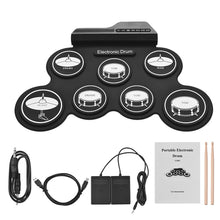 Load image into Gallery viewer, Drum Electronic Drum Set Compact Size Usb Folding Silicon Drum Pad