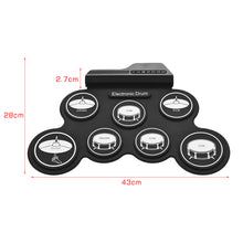 Load image into Gallery viewer, Drum Electronic Drum Set Compact Size Usb Folding Silicon Drum Pad