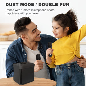 Dual Microphone Karaoke Machine for Adults and Kids Portable Bluetooth