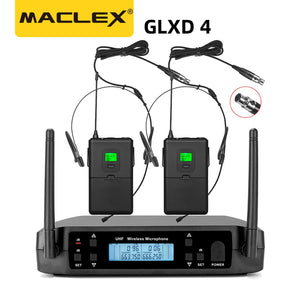 Glxd4 Dual Transmitter Uhf Wireless Microphone With Handheld Bodypack