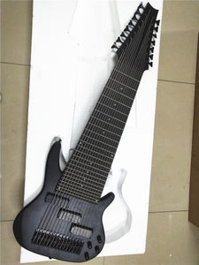 High Quality Custom Edition 15-string Electric Bass Black Matte Rose