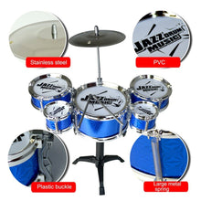 Load image into Gallery viewer, Musical Instrument Toy For Children 5 Drums Simulation Jazz Drum Kit