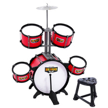 Load image into Gallery viewer, Keezi Kids 7 Drum Set Junior Drums Kit Musical Play Toys Childrens