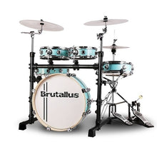 Load image into Gallery viewer, Portable Drum Set 5 Drums 3 Cymbals Mute Double sided Drum Adult