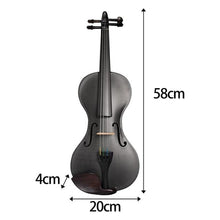 Load image into Gallery viewer, Pure Carbon Fiber Violin 4/4 1/2 Adults Kids Violin Music Instruments