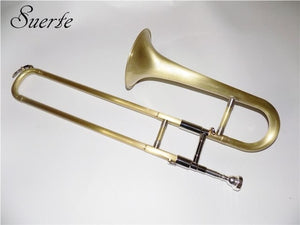 Silver Plated Bb Slide Trumpet With Case Mouthpiece Yellow Brass