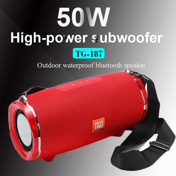 Portable Wireless Bluetooth Speaker Tg187 | 50w High Power Bluetooth
