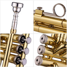 Load image into Gallery viewer, Trumpet Bb B Flat Brass Exquisite With Mouthpiece Gloves Musical