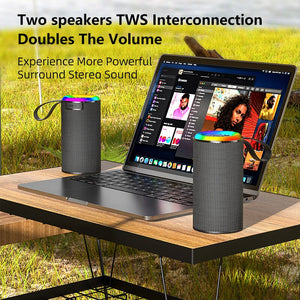 Wireless Bluetooth Speaker, Outdoor With Rgb Light, Portable