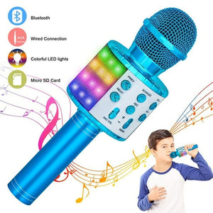 Wireless Karaoke Microphone Bluetooth Handheld Portable Speaker Home