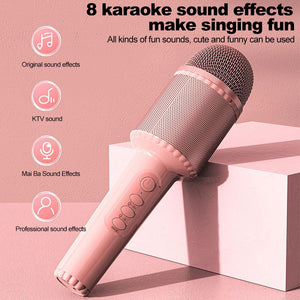 Wireless Karaoke Microphone Bluetooth Speaker Handheld Portable