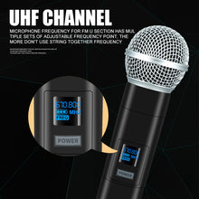 Load image into Gallery viewer, Wireless Microphone Handheld Dual Channels Uhf Fixed Frequency Dynamic